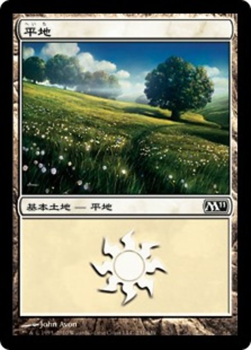 【Foil】【JP】平地/Plains [M11] 無C No.231