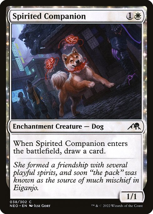 【Foil】【EN】神憑く相棒/Spirited Companion [NEO] 白C No.38
