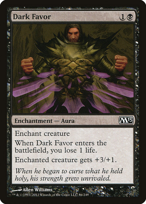 【Foil】【EN】闇の好意/Dark Favor [M13] 黒C No.86