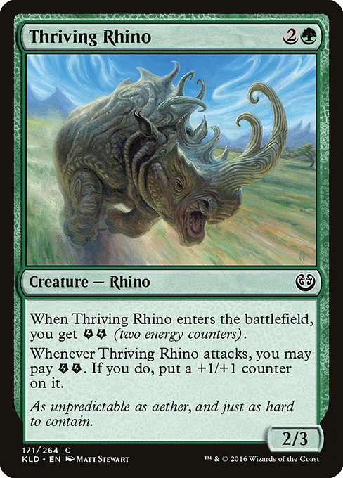 【EN】亢進するサイ/Thriving Rhino [KLD] 緑C No.171
