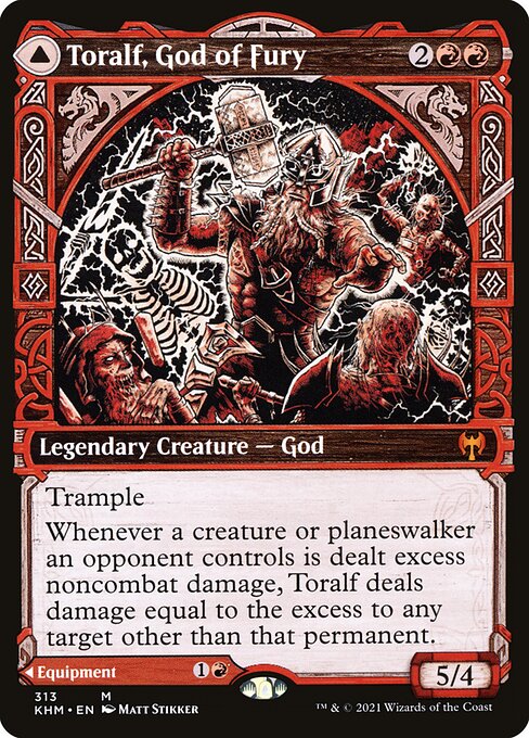 【Foil】【EN】Toralf, God of Fury // Toralf's Hammer [KHM] 混M No.313