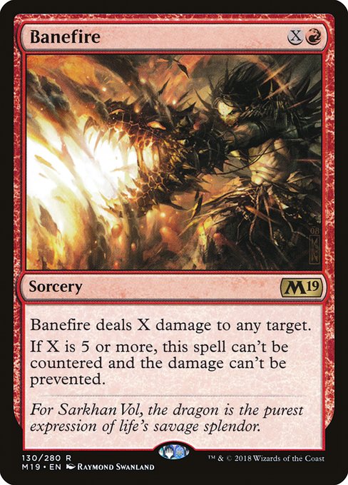 【Foil】【EN】苦悩火/Banefire [M19] 赤R No.130