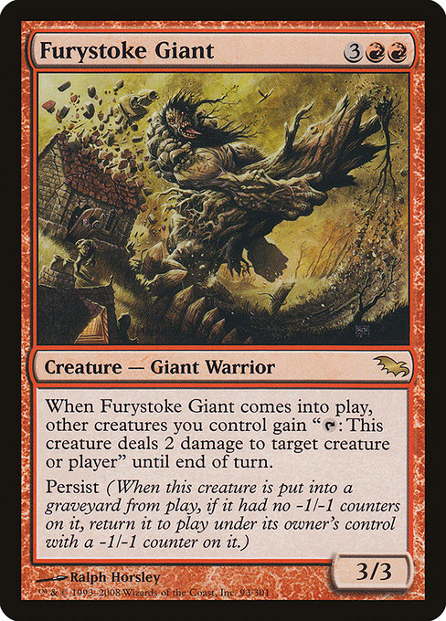 【Foil】【EN】憤怒焚きの巨人/Furystoke Giant [SHM] 赤R No.93