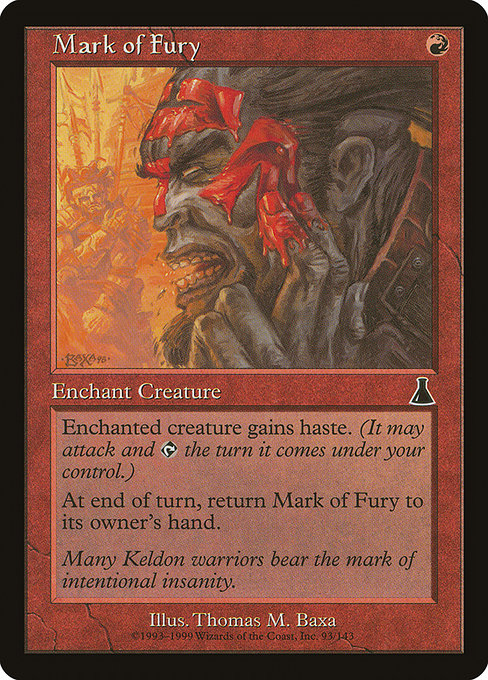 【Foil】【EN】憤怒の仮面/Mark of Fury [UDS] 赤C No.93