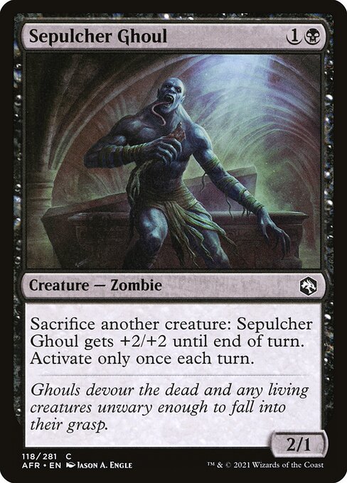 【Foil】【EN】墓所のグール/Sepulcher Ghoul [AFR] 黒C No.118