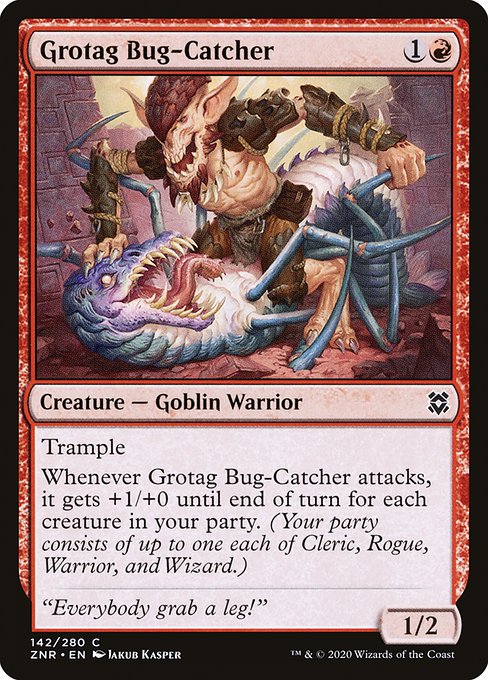 【Foil】【EN】グロータグの虫捕り/Grotag Bug-Catcher [ZNR] 赤C No.142