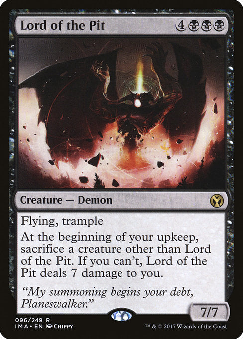 【EN】奈落の王/Lord of the Pit [IMA] 黒R No.96