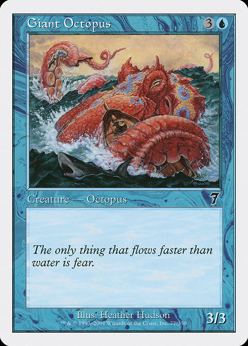 【Foil】【EN】大ダコ/Giant Octopus [7ED] 青C No.77