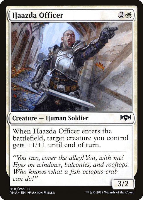 【Foil】【EN】ハズダーの士官/Haazda Officer [RNA] 白C No.10