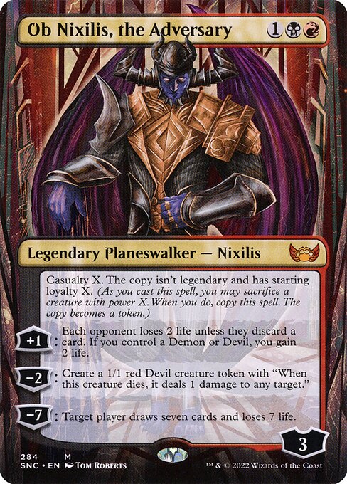 【Foil】【EN】敵対するもの、オブ・ニクシリス/Ob Nixilis, the Adversary [SNC] 金M No.284