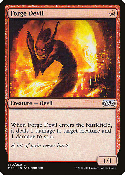 【Foil】【EN】炉の小悪魔/Forge Devil [M15] 赤C No.140