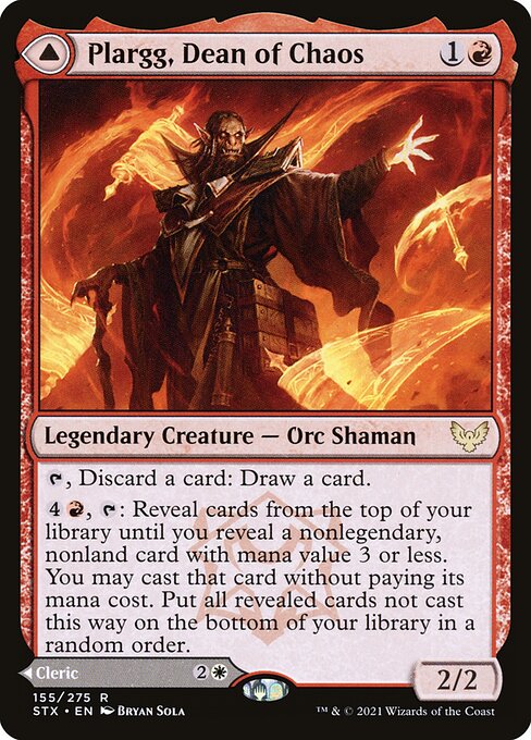 【Foil】【EN】Plargg, Dean of Chaos // Augusta, Dean of Order [STX] 混R No.155