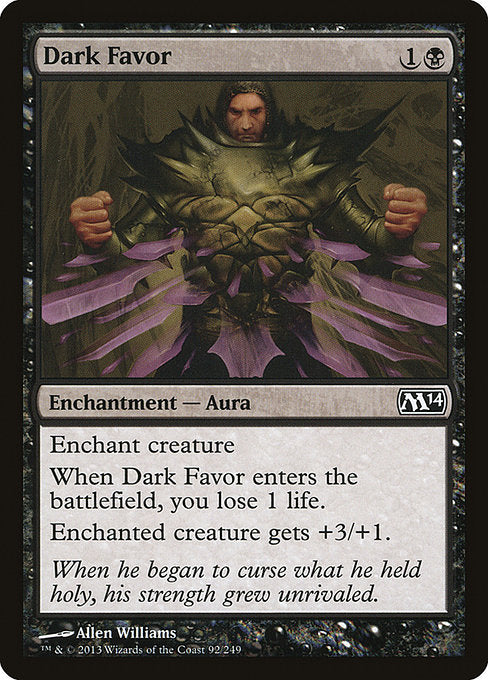【Foil】【EN】闇の好意/Dark Favor [M14] 黒C No.92