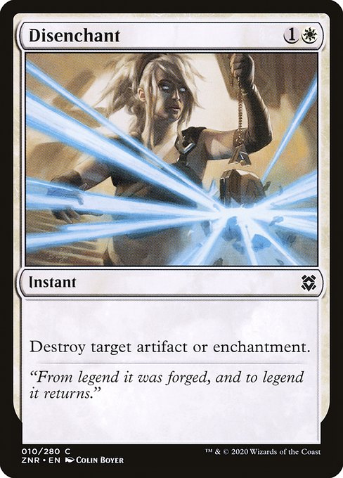 【Foil】【EN】解呪/Disenchant [ZNR] 白C No.10
