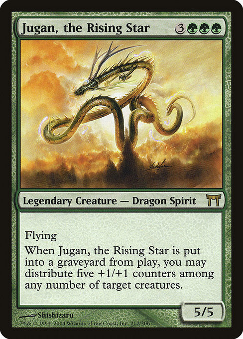 【Foil】【EN】昇る星、珠眼/Jugan, the Rising Star [CHK] 緑R No.217