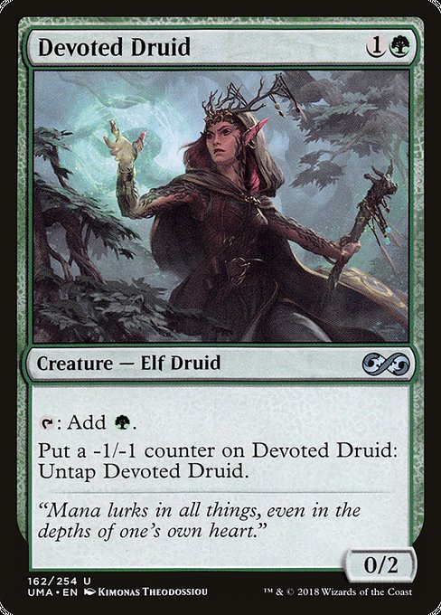 【Foil】【EN】献身のドルイド/Devoted Druid [UMA] 緑U No.162
