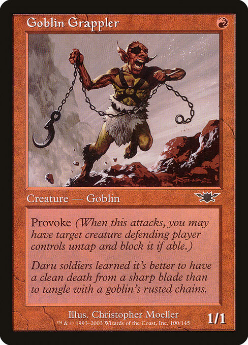 【Foil】【EN】ゴブリンの闘士/Goblin Grappler [LGN] 赤C No.100