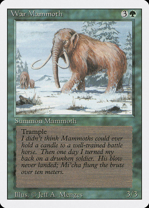 【EN】ウォー・マンモス/War Mammoth [3ED] 緑C No.228