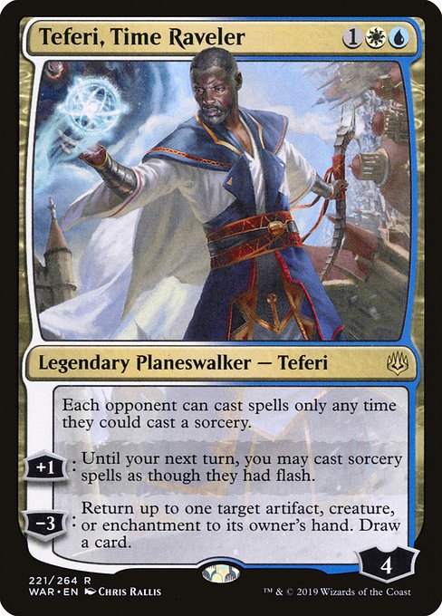 【Foil】【EN】時を解す者、テフェリー/Teferi, Time Raveler [WAR] 金R No.221