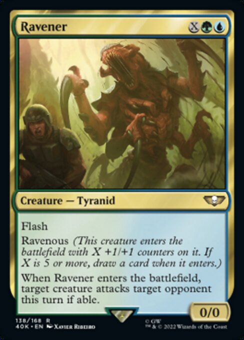 【Foil】【EN】Ravener [40K] 金R No.138★