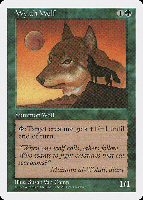 【EN】ワイルーリーの狼/Wyluli Wolf [5ED] 緑R No.345
