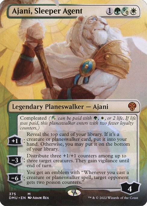 【Foil】【EN】Ajani, Sleeper Agent/Ajani, Sleeper Agent [DMU] 混M No.375