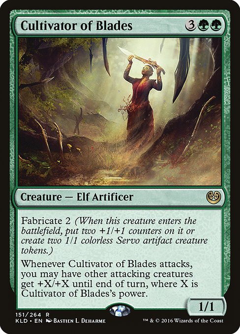 【Foil】【EN】刃の耕作者/Cultivator of Blades [KLD] 緑R No.151