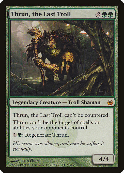【Foil】【EN】最後のトロール、スラーン/Thrun, the Last Troll [MBS] 緑M No.92