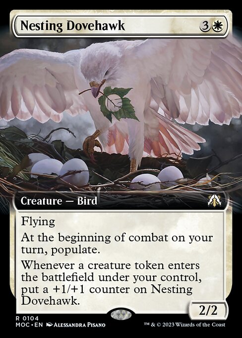 【Foil】【EN】Nesting Dovehawk [MOC] 白R No.104