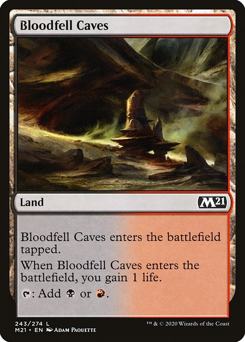 【Foil】【EN】血溜まりの洞窟/Bloodfell Caves [M21] 無C No.243