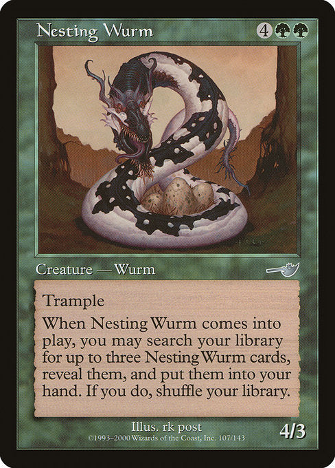 【Foil】【EN】巣ごもりワーム/Nesting Wurm [NEM] 緑U No.107