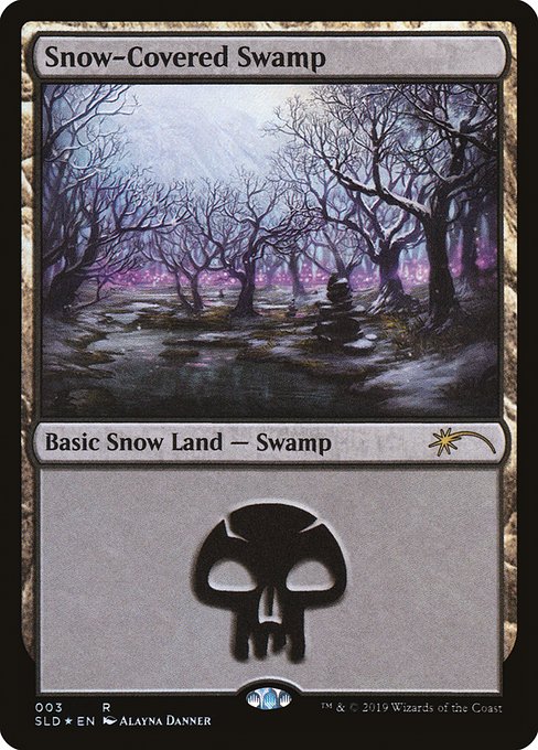 【Foil】【EN】冠雪の沼/Snow-Covered Swamp [SLD] 無R No.3