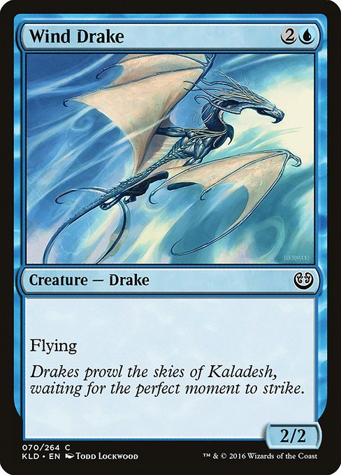 【Foil】【EN】風のドレイク/Wind Drake [KLD] 青C No.70