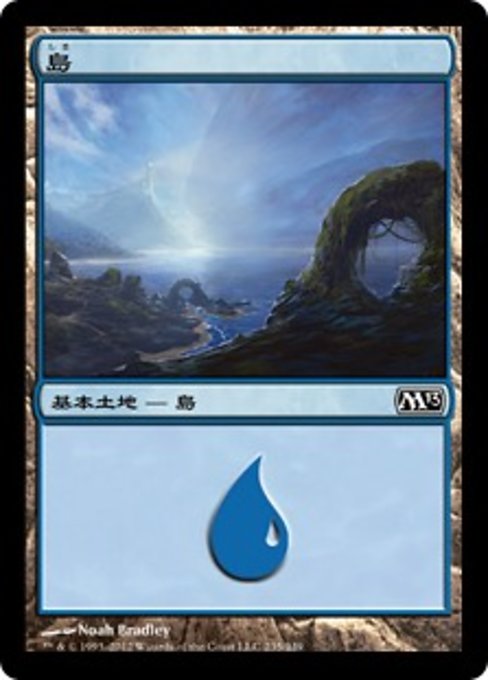 【Foil】【JP】島/Island [M13] 無C No.235