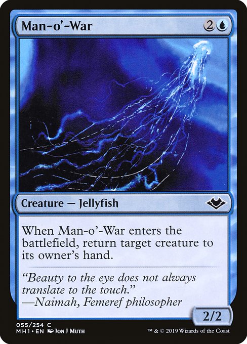 【Foil】【EN】大クラゲ/Man-o'-War [MH1] 青C No.55