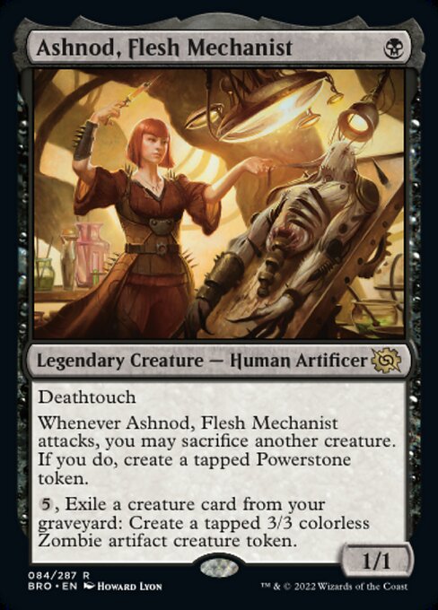 【Foil】【EN】肉体装置技師、アシュノッド/Ashnod, Flesh Mechanist [BRO] 黒R No.84