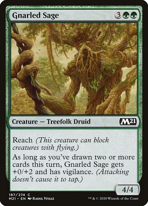 【EN】節くれの賢者/Gnarled Sage [M21] 緑C No.187
