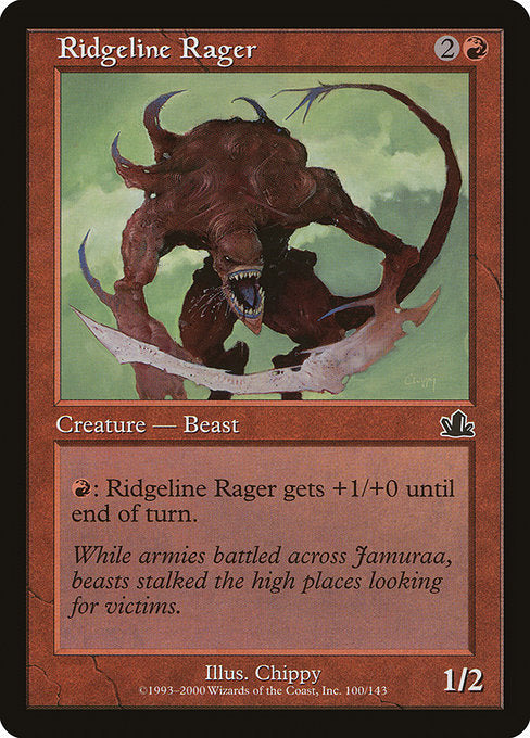 【Foil】【EN】尾根の憤怒獣/Ridgeline Rager [PCY] 赤C No.100