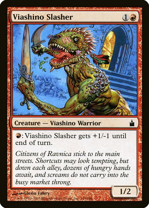 【Foil】【EN】ヴィーアシーノの斬鬼/Viashino Slasher [RAV] 赤C No.149