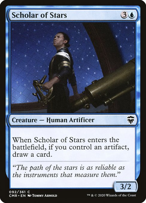 【Foil】【EN】星学者/Scholar of Stars [CMR] 青C No.92