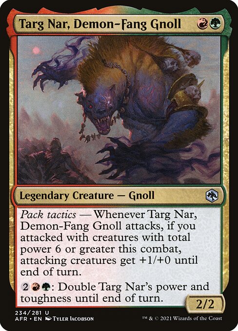 【Foil】【EN】悪魔牙のノール、ターグ・ナール/Targ Nar, Demon-Fang Gnoll [AFR] 金U No.234