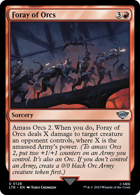 【Foil】【EN】オークの急襲/Foray of Orcs [LTR] 赤U No.128