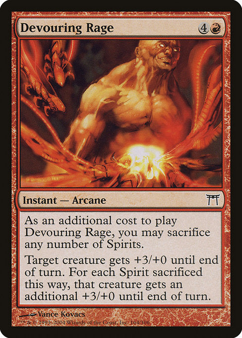 【Foil】【EN】貪る憤怒/Devouring Rage [CHK] 赤C No.164