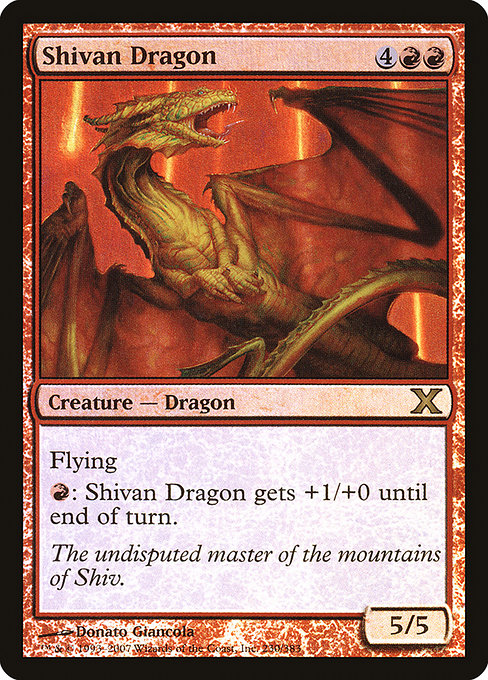 【EN】シヴ山のドラゴン/Shivan Dragon [10E] 赤R No.230★