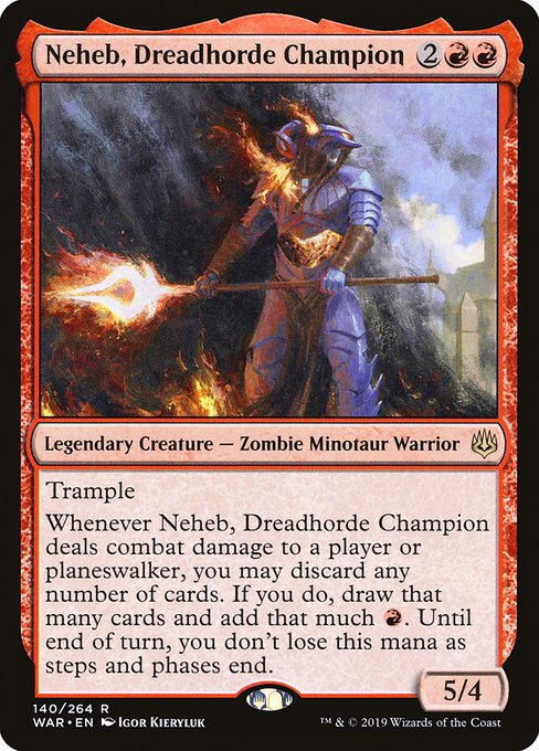 【EN】戦慄衆の勇者、ネヘブ/Neheb, Dreadhorde Champion [WAR] 赤R No.140