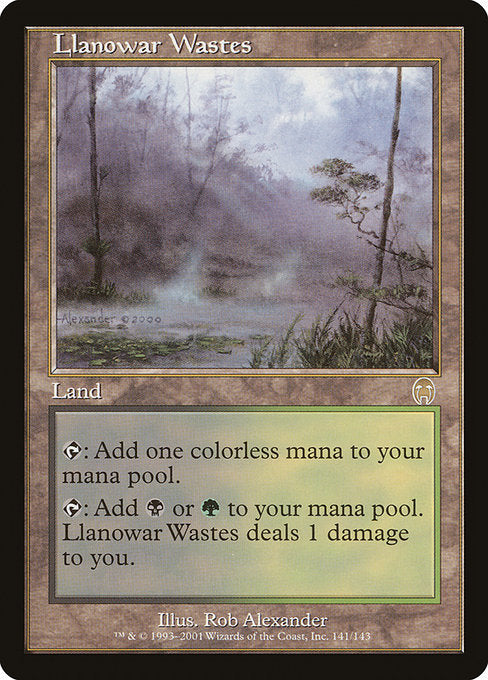 【Foil】【EN】ラノワールの荒原/Llanowar Wastes [APC] 無R No.141