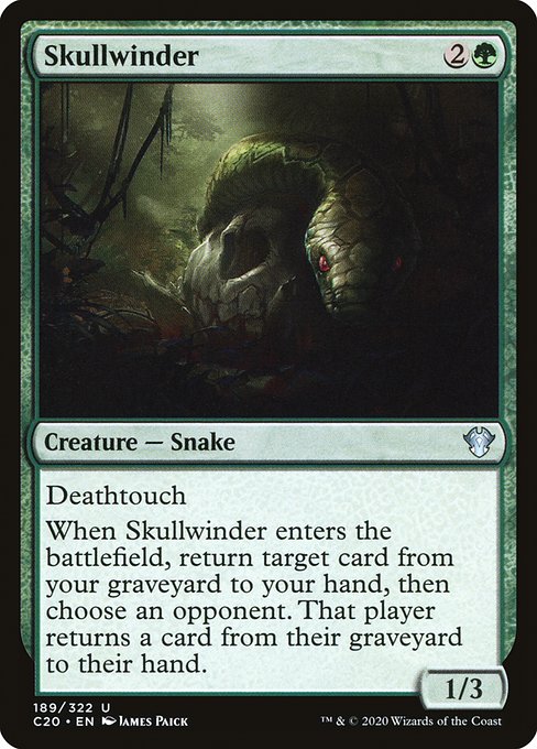 【EN】髑髏蛇/Skullwinder [C20] 緑U No.189