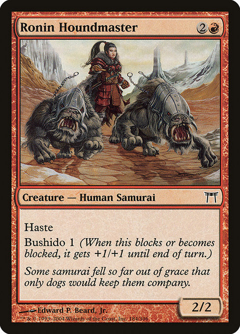 【Foil】【EN】浪人の犬師/Ronin Houndmaster [CHK] 赤C No.184