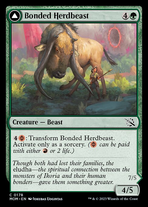 【Foil】【EN】結束した郡獣 // 板金鎧の窯獣/Bonded Herdbeast // Plated Kilnbeast [MOM] 混C No.178