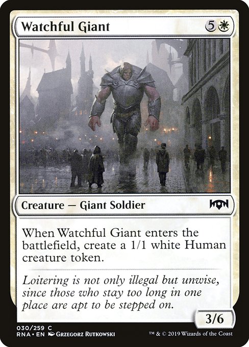 【Foil】【EN】用心深い巨人/Watchful Giant [RNA] 白C No.30